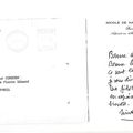 LETTRE DE VOEUX ET D'AMITIE DE Mme de HAUTECLOCQUE A MON EGARD