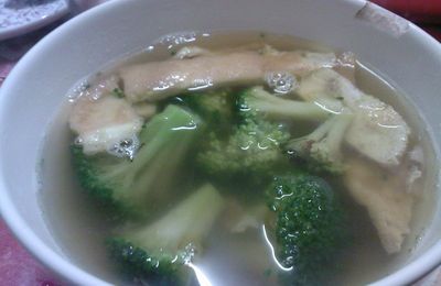 Soupe à l'Oeuf Croustillant et au Brocoli
