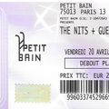 The Nits - Vendredi 20 Avril 2018 - Le Petit Bain (Paris)