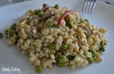 Crémeux de blé végétarien, façon risotto