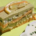 Millefeuille de légumes au crabe