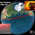 Le 20 MAI une Éclipse Annulaire et un Alignements Planétaires  avec les Sites Sacrés