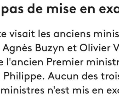 Covidisme : l’enquête qui visait Agnès Buzyn, Olivier Véran et Édouard Philippe classée !