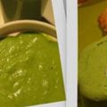 Bavarois de petits pois - coulis menthe-concombre