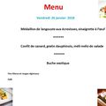 Les menus au MERCURE