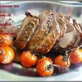 Gigot au thym et tomates confites