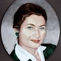 Portrait sur plaque en porcelaine en hommage à Simone Veil