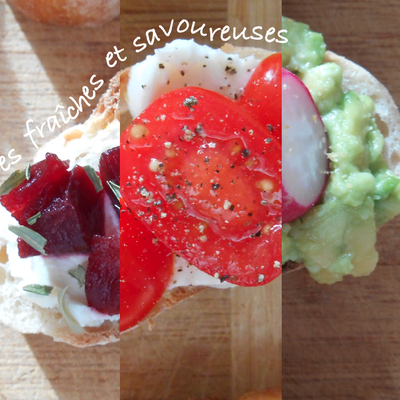 Tartines fraîches et savoureuses /RECETTES D'ÉTÉ #1