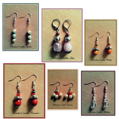 Septembre 2013 - Nouvelles boucles d'oreilles
