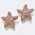 A pair of pink sapphire starfish clip-earrings, Nardi