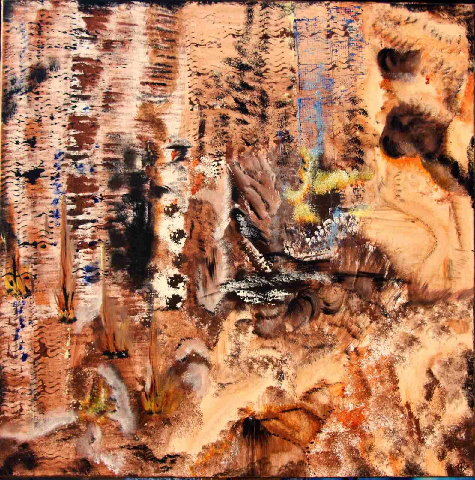Terre de sienne- acryl 2017 - 80 X80cm-  (n°98)-