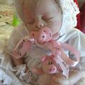 Priscila bébé reborn realiste adorable en robe de Baptême
