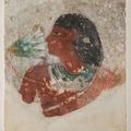 Painting of a Man Smelling a Lotus Flower, Dynasty 18, New Kingdom, ca. 1479–1390 B.C.E
