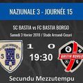 01 à 20 - 1917 - N3 - SCB 1 FC BASTIA BORGO 0 - Secundu Mezzutempu - 03 02 2018