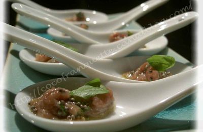 Tartare de magret canard en cuillère