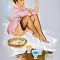 1962, Pin-up "Pâques" par Fritz Willis