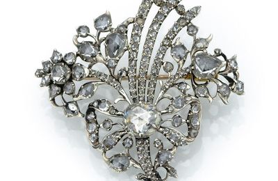 Brooch (aigrette) with diamonds, France, circa 1750