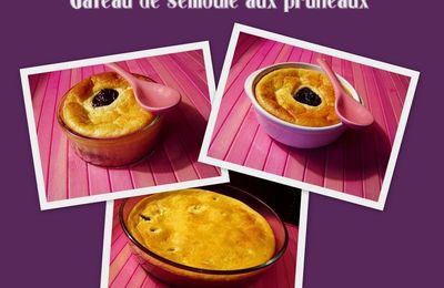 Gâteau de semoule aux pruneaux