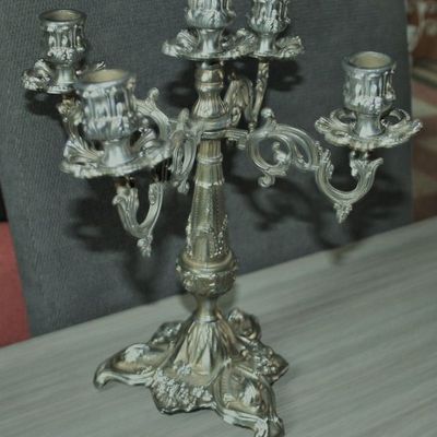 chandelier avant sa patine et aprés patiné...