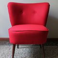 Fauteuil Cocktail 50'S Rouge