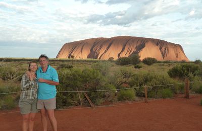 Coucher de soleil sur Ayers Rock (Uluru)