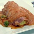 Quenelles roulées au jambon, sauce aurore