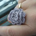 Bague fleur de crochet