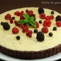 Tarte aux 2 chocolats et citron confit, et ses fruits rouges