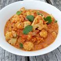 Curry de chou-fleur et de lentilles corail au lait de coco