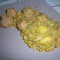 MIJOTE DE BOULETTES AU PETIT POIS