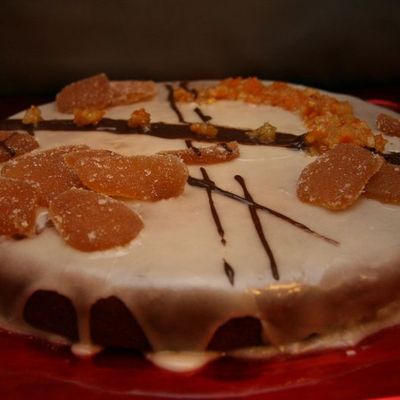 gâteau fondant à l'orange et au gingembre