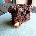 Le Brownies au pépite de chocolat blanc et noisette