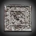 A Small Bronze Square 'Lion and Grapevine' Mirror. Tang Dynasty (618-907)