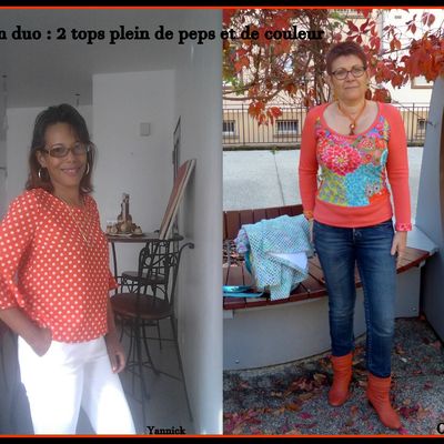 défi en duo : 2 tops pleins de peps et de couleur