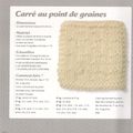 #Tricot : Plaid Mes Création Tricot Facile; 47 Carré au point de graines