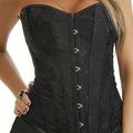 Le corset imprimé noir