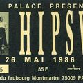 Hipsway - Lundi 26 Mai 1986 - Le Palace (Paris)