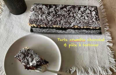 Tarte au chocolat & pâte à tartiner ( VEGAN)