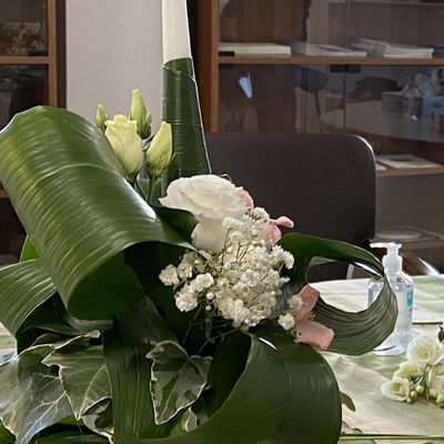 Atelier décor de table pour Noël avec bougeoir