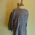 E301 : Robe carreaux bleue 50's T.6 ans