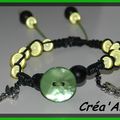 Bracelet petites fées vert et noir
