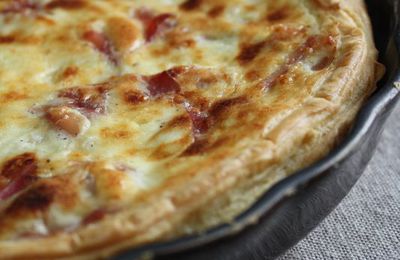 Quiche au speck et Cantal - Torta salata con speck e Cantal