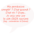 Rappel / Consultez les dates et lieux des compèt'