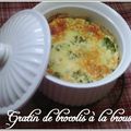 Gratin de brocolis à la brousse