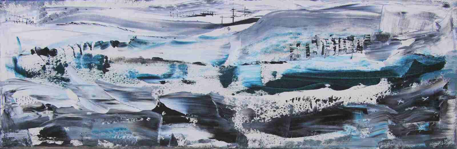 Tout là haut-acryl2018- 30X90cm-  (n°120)-