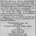 1893 Vendredi 06 Octobre: Du Rouge de Villedo pour les restaurateurs bruxellois...