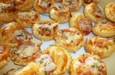 Mini pizza au bacon