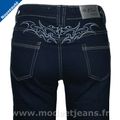 Jeans Stretch Femme Avec Tribal Taille Normale