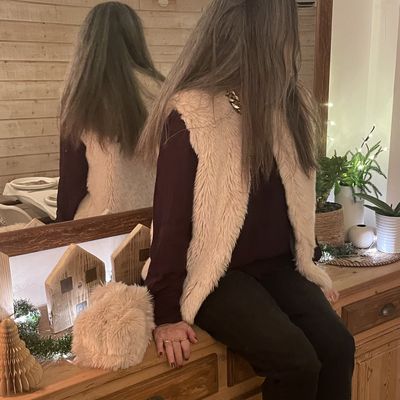 Veste de Berger et Pochette en fourrure, couture de noel 