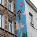 le mur BD ; la 52e fresque du parcours BD bruxellois. avec Benoît Brisefer